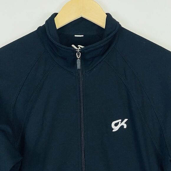 GK Gymnastics Dance Cheer Black Logo Athletic Zip Front Jacket Women's‎ Large - Picture 2 of 7